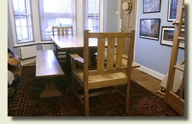 Oak dining suite by Dimension Furniture